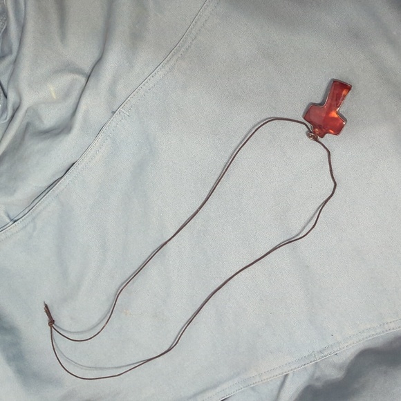 Cross necklace Amber colored - Picture 2 of 3